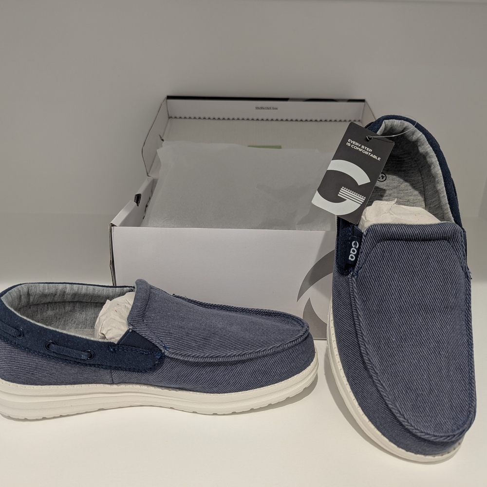 GEOX Men's Blue Slip-On Shoes
